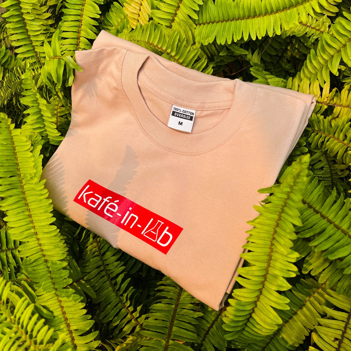 KiL Tee - Red Block, Oversized - Nude